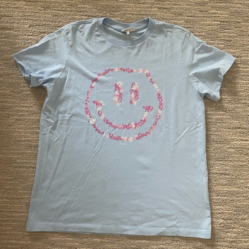 Smiley face flower shirt